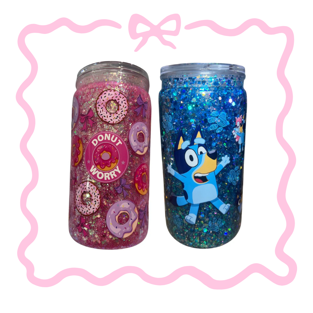 16oz Acrylic Snowglobe Cup