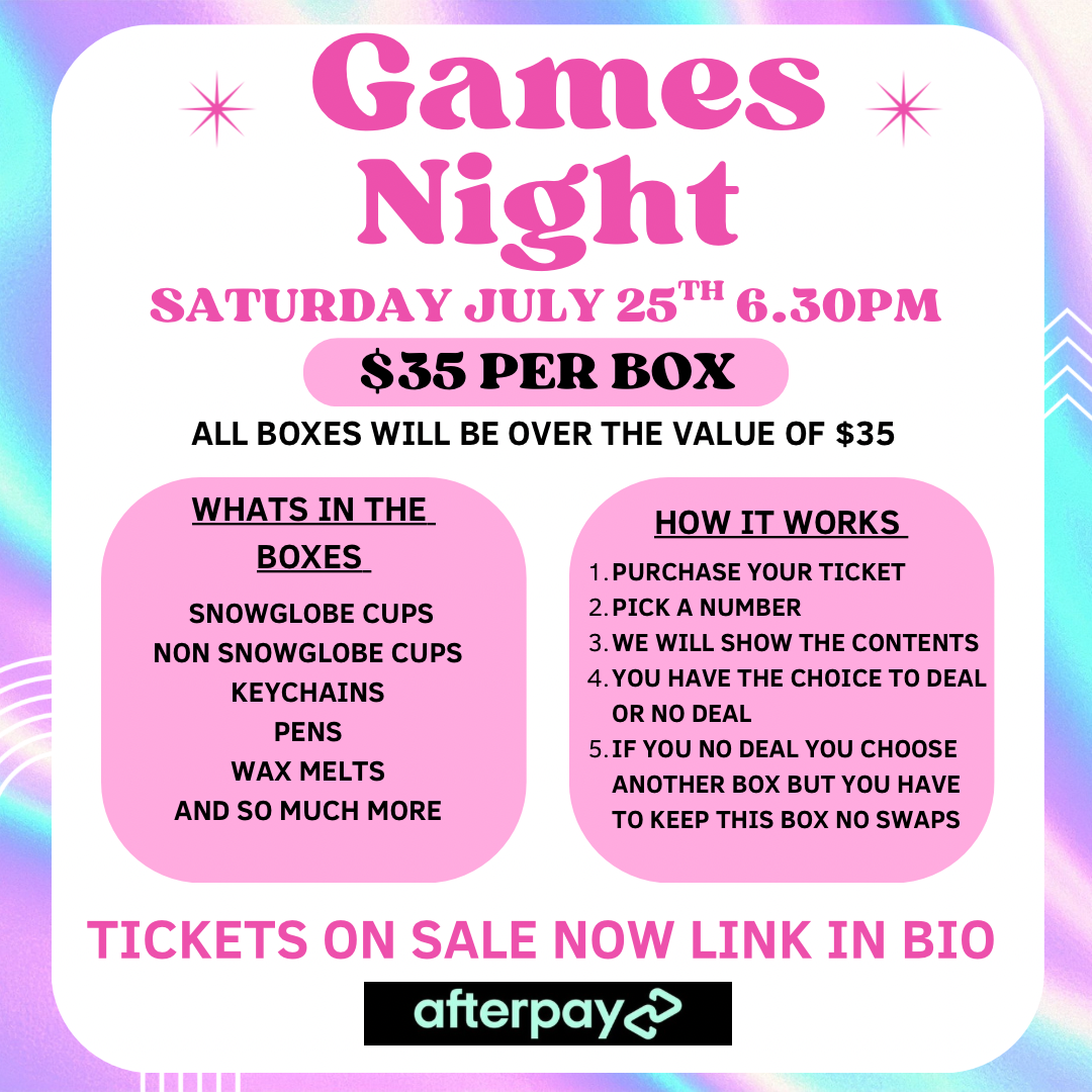 GAMES NIGHT SUNDAY 25th JULY